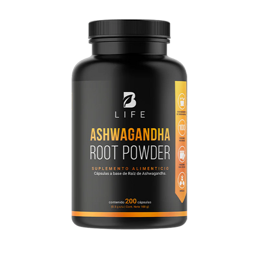 Ashwaganda root powder 200 cápsulas