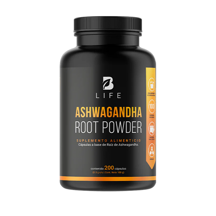 Ashwaganda root powder 200 cápsulas