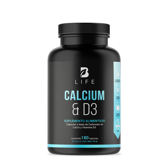 Calcium y D3 180 cápsulas - B LIFE