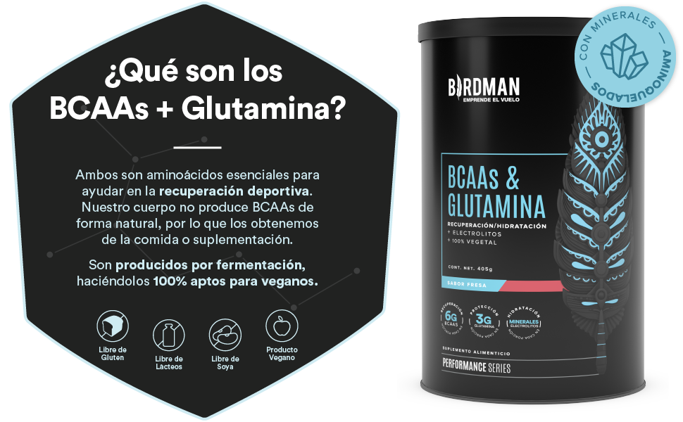 Bcaa + glutamina 30 servicios - Birdman