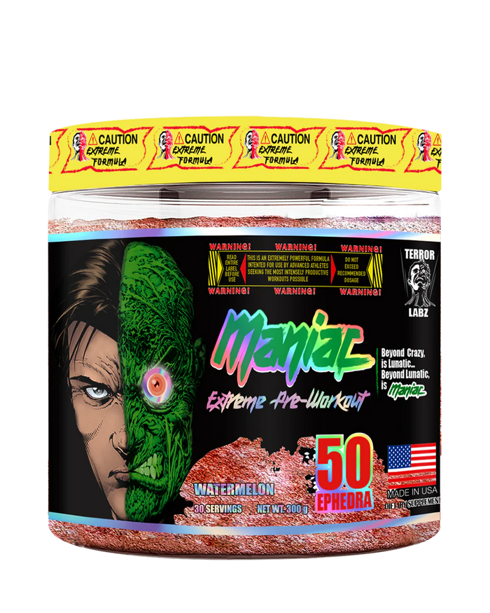 Maniac extreme pre work 50 ephedra 30 servicios-Terror labz